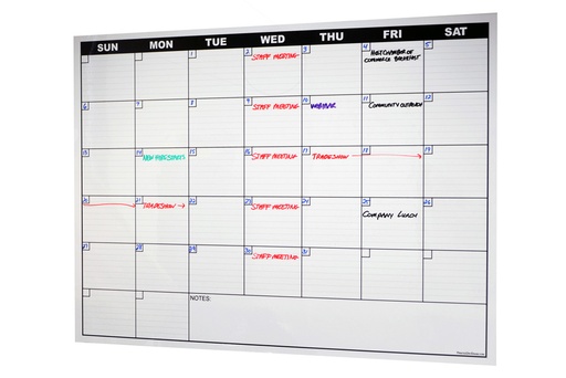 One Month Dry Erase Calendars